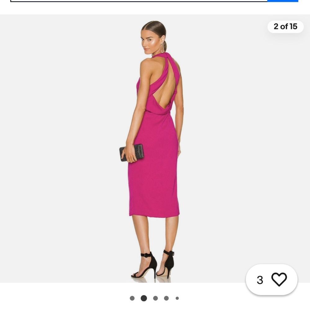 New NBD Women's Asher Midi Dress
Fuchsia Pink Halter size small - Picture 2 of 2